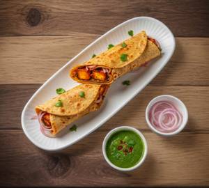 Double paneer tikka roll