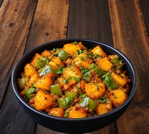 Aloo Shimla Mirch Sukka