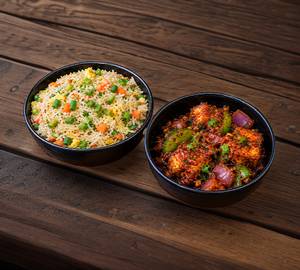 Veg Rice With Chilly Paneer Gravy [3Pc]🟢