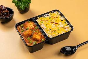 Matar Paneer & Rice Dabba