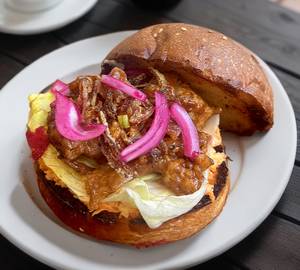 Korean Bbq Burger Fried Chicken