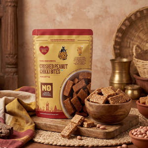 Crushed Peanut Chikki Bites (Coco Mittai - No White Sugar)-125g
