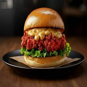 Nashville fried chicken burger