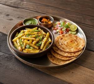 Aalu Bhujiya With 5 Plain Paratha
