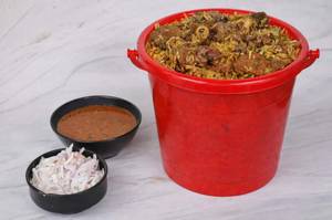 Mutton 5 To 6 Members Bucket Biryani Family Group Pack