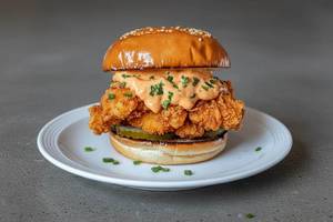 Mexican chicken burger