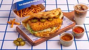 Hot Honey Paneer Panuozzo + Small Fries + Coffee Of Choice