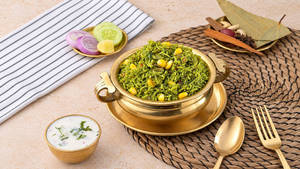 Corn Palak Biryani