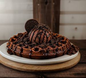 Oreo crush chocolate waffles