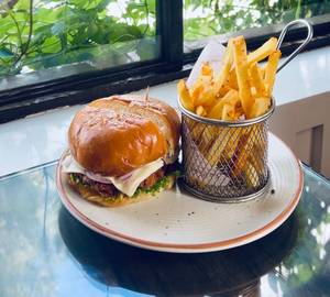 Lamb Burger With Fries