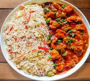 Chicken Fried Rice With Chilli Chicken