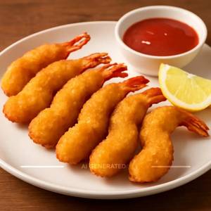 Golden Fried Prawns