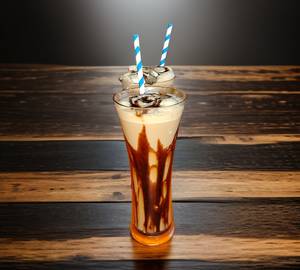 Cold coffee with ice cream