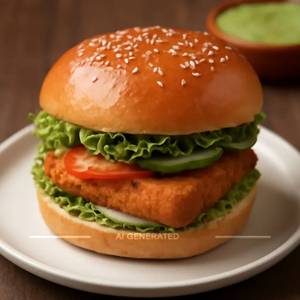 Veg Crunchy Paneer Burger