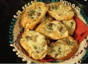Mushroom Cheese Garlic Bread