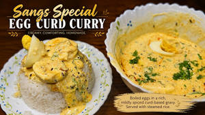 Sang's Special Egg Curd Curry With Rice