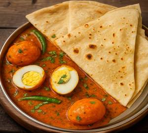Two Chappathi With 2 Egg Gravy