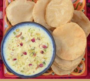 Farali kheer with poori