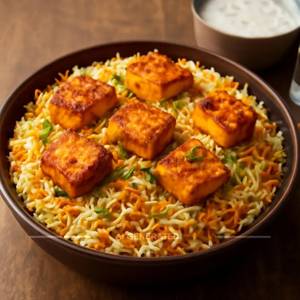 Paneer Tikka Dum Biryani