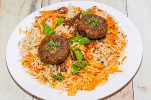 Mutton Shami Tikki Biryani (prepared In Desi Ghee)