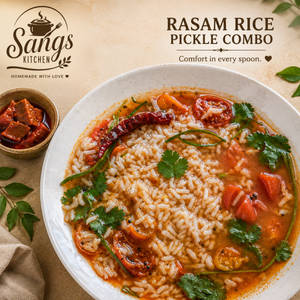 Rasam Rice With Pickle