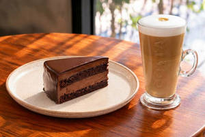 Cafe Latte- Small & Chocolate Truffle Slice