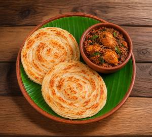 Parotta With Chicken Roast