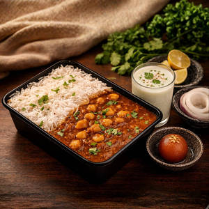 Chole Masala Rice Bowl