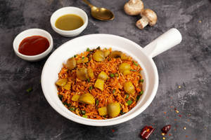 Schezwan Mushroom Fried Rice