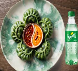 Combo Steamed Veg Schezwan Momos 5-Qty & Sprite 250Ml