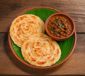 Parotta With Kadala Curry
