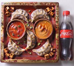 Combo Steamed Panner Tikka Momos 5-Qty & Cocacola 400Ml
