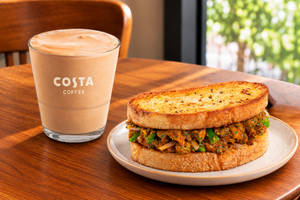 Cold Coffee- Regular &  Roasted Chicken Sourdough Sandwich