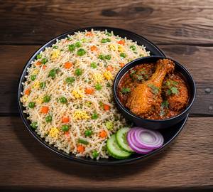 Fried Rice With Chicken Kosha 2Pc Combo