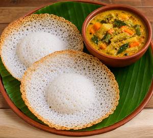 Appam With Allepey Vegetable Curry