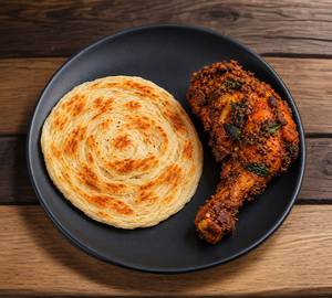 Parotta With Vizhinjiyam Chicken Fry