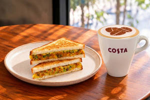 Cappuccino- Small & Bombay Toastie Thecha