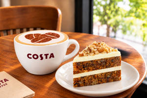 Cappuccino- Small & Carrot Walnut Cake