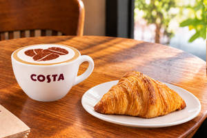 Cappuccino-small & Classic Butter Croissant