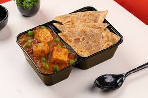Matar Paneer Paratha Bowl