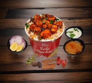 Red Bucket Special Chicken Biryani [Solo Bucket 1-2 Person] + Thums Up / Coca-Cola / Sprite Tin