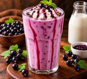 Blackcurrant milkshake