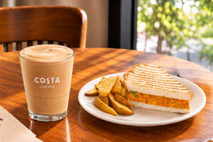 Cold Coffee- Regular & Herbed Paneer Sourdough Sandwich