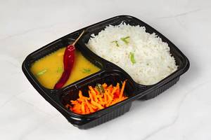 Gujarati Dal With Basmati Rice And Roasted Papad