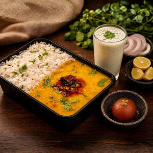 Dal Tadka Jeera Rice Bowl.