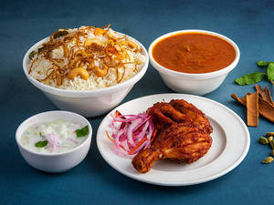 Ghee Rice With Kozhi Fry