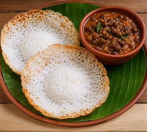 Appam With Kadala Curry