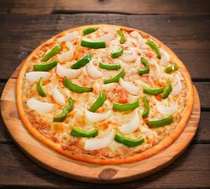 Cheese Onion And Capsicum Pizza