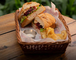 Grilled Paneer + Beetroot Chutney Sandwich