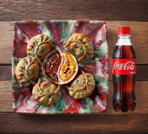 Combo Fried Veg Schezwan Momos 5-Qty & Cocacola 400Ml